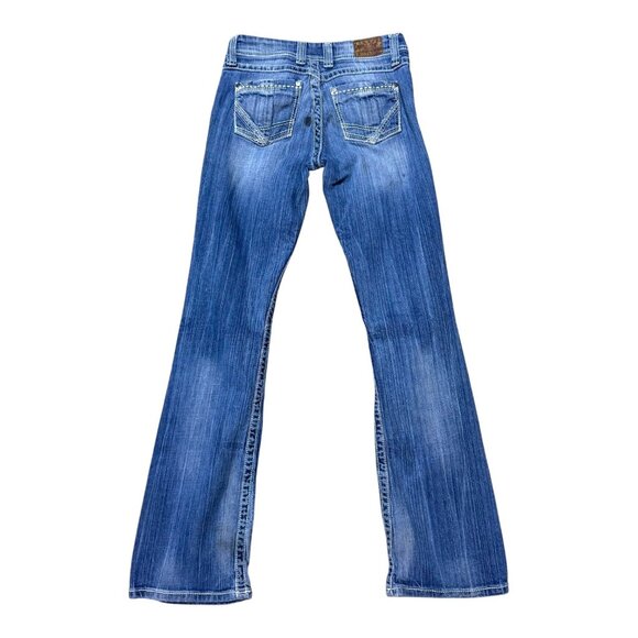 BKE Jeans Women's 28x33.5 28x33  20 Stretch Flare Bootcut Medium Wash Denim READ - Picture 2 of 8